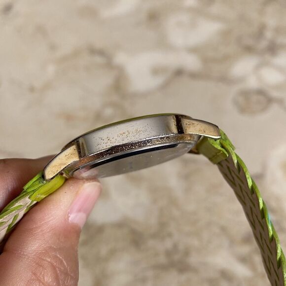 Vintage Isaac Mizrahi Live Wristwatch Braided Leather Strap - Picture 6 of 11